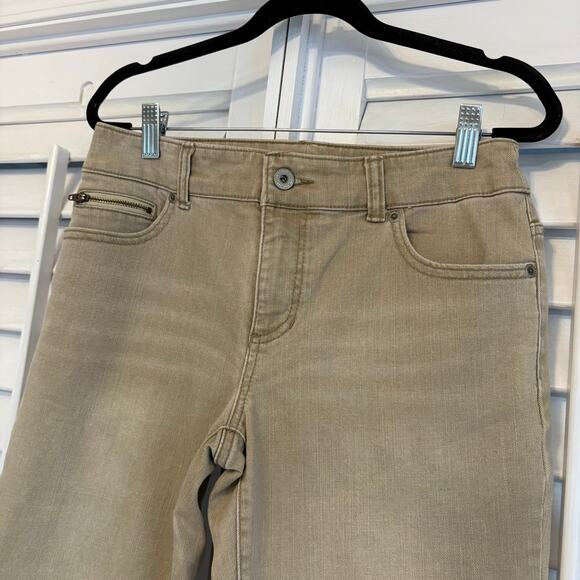 Chico’s Khaki Platinum Denim Jeans Size 0 (Size XS/4) - Picture 3 of 9